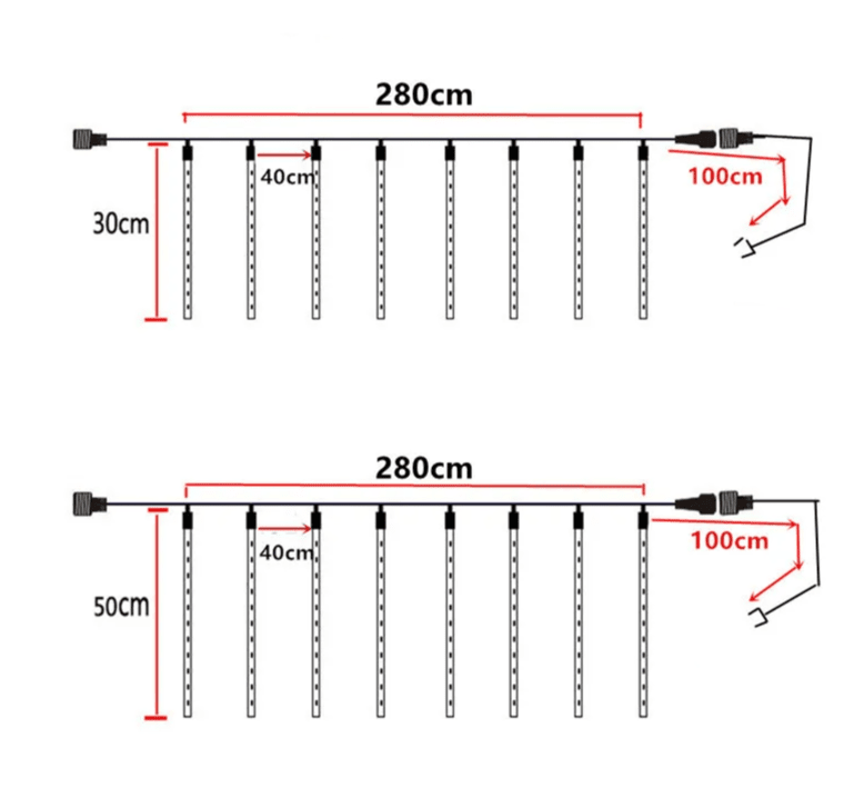 Pisca-Pisca Chuva Cai LED Á Prova D'água