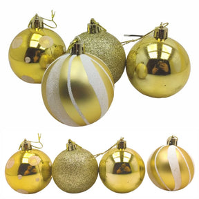 Kit 30 Bolas Enfeite de Natal Gliter Decoração