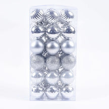 Decoração De Natal / 4cm 36 Peças Bolas Coloridas De Natal Com Glitter