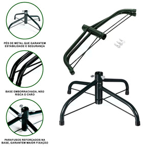 Árvore de Natal Pinheiro 1,80m de Altura - 900 Galhos - Micro LED